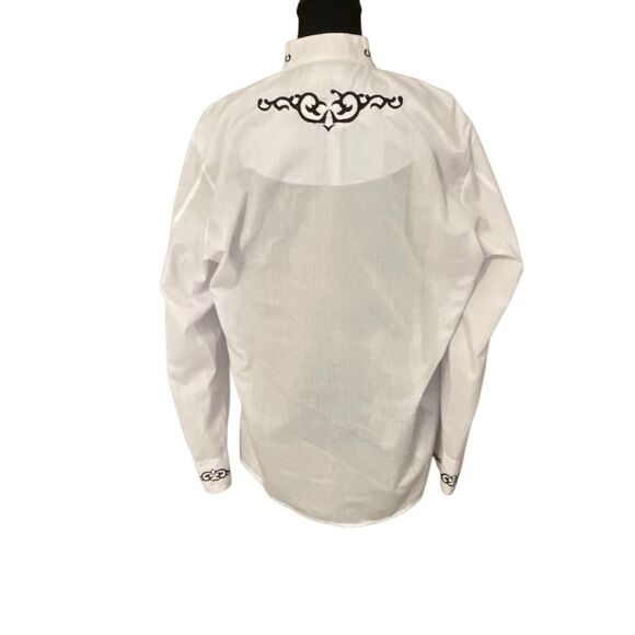 Monsher Men’s Western/Cowboy Embroidered L/S Button Up Shirt - Picture 5 of 10